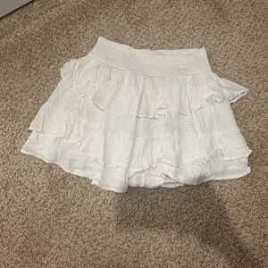 Hollister White Tiered Mini Skirt